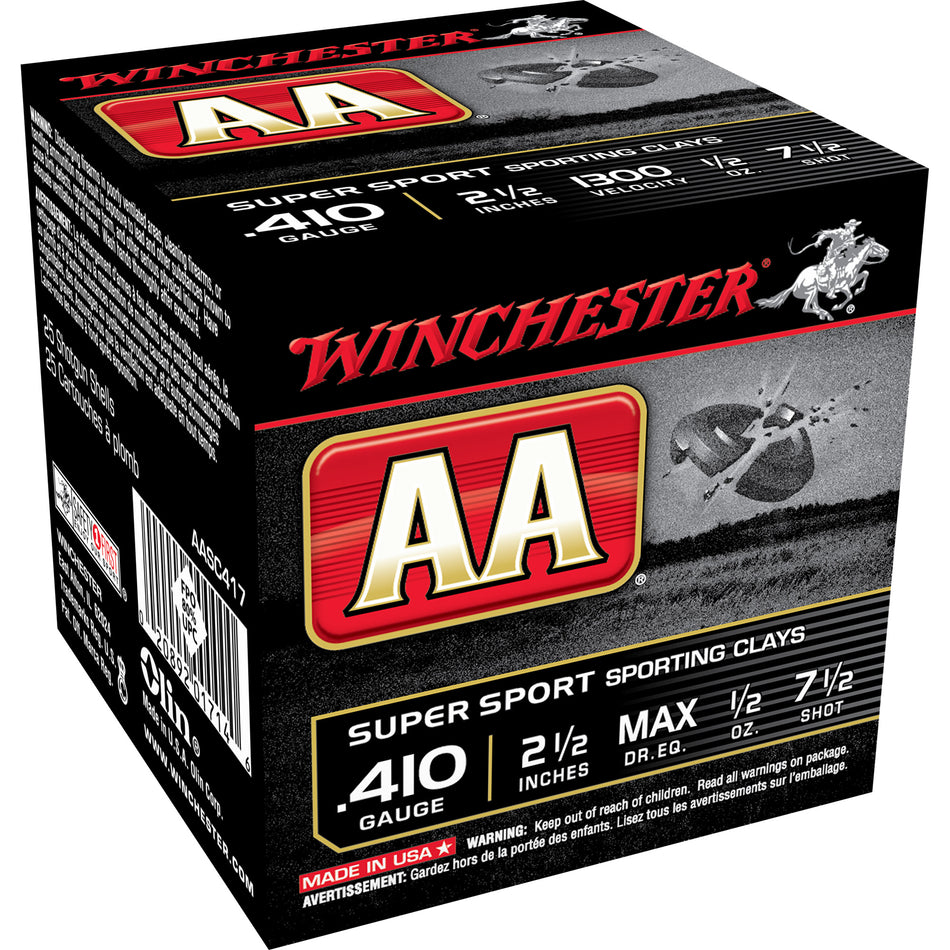 Winchester AA Super Sport Sporting Clay .410 Bore 2.5 in 1/2 oz #7.5