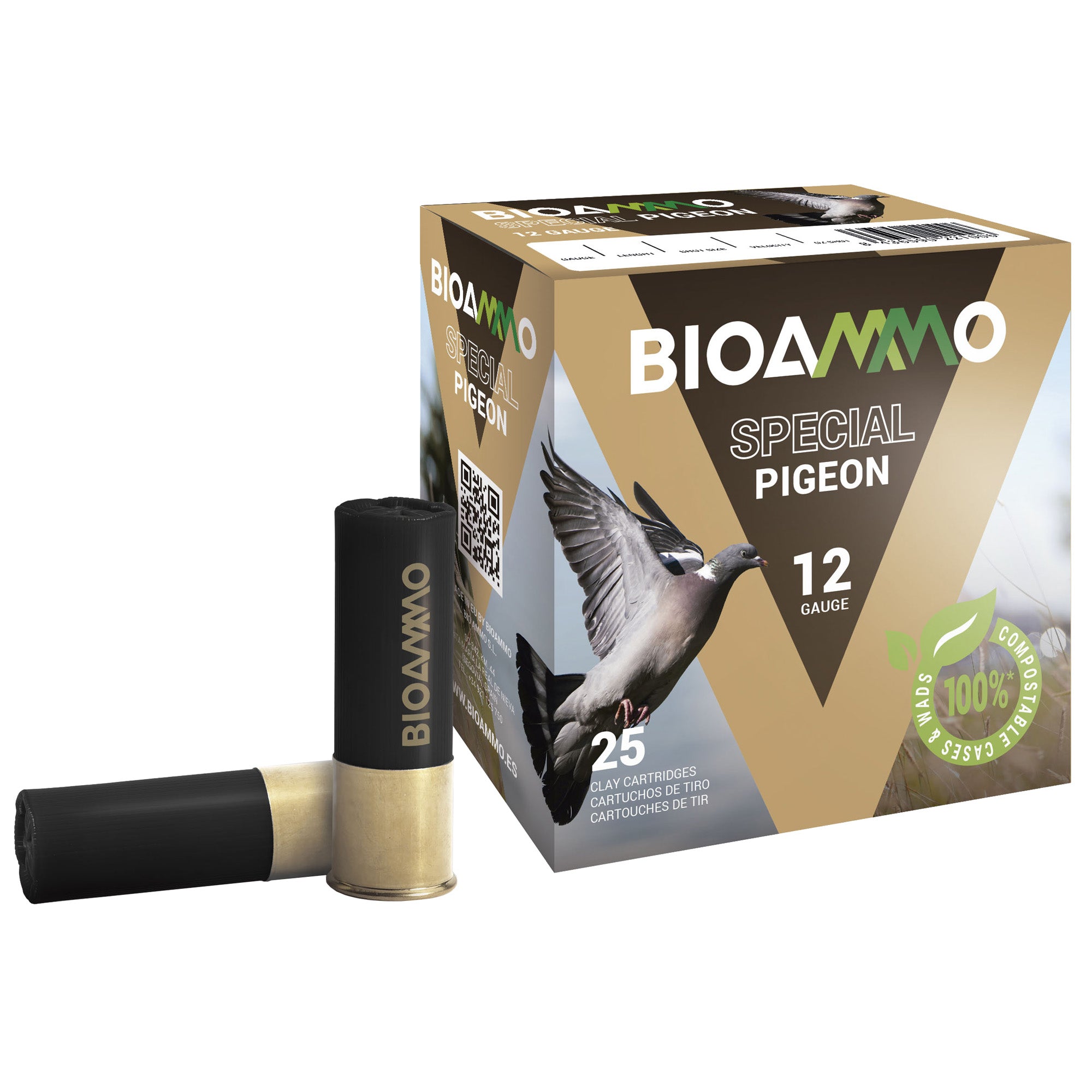 Winchester BL3680 BIOAMMO DOVE & PIGEON 12 Gauge 2-3/4 1-1/4oz #8