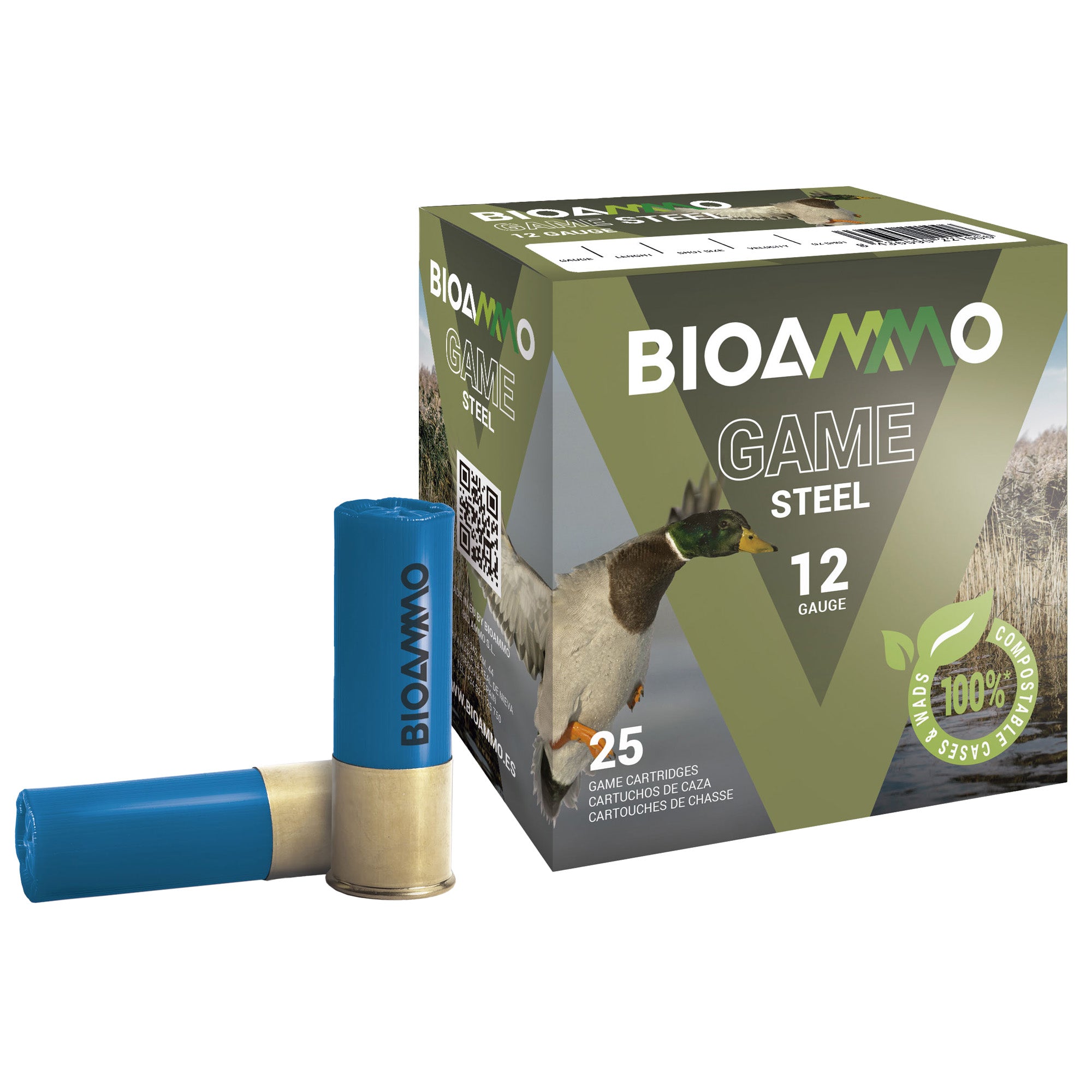 Bioammo Game Steel 12 Gauge 2 3/4" 1 oz #3 Shot