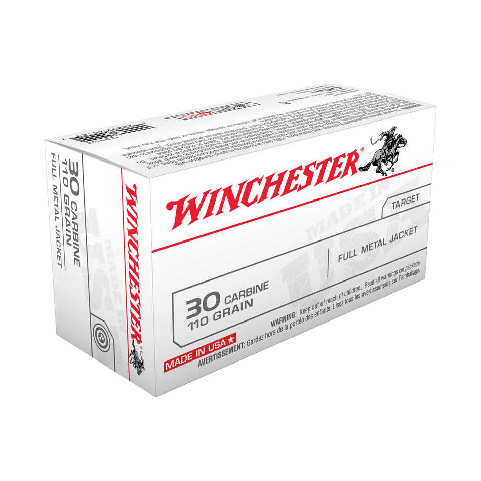 Winchester .30 Carbine USA 110gr FMJ Ammo