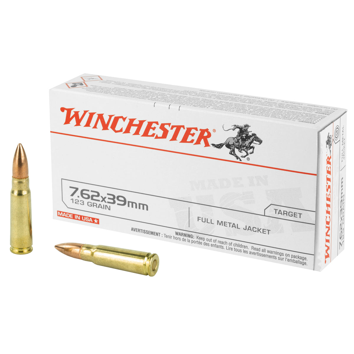 Winchester 7.62x39mm 123gr FMJ Ammo