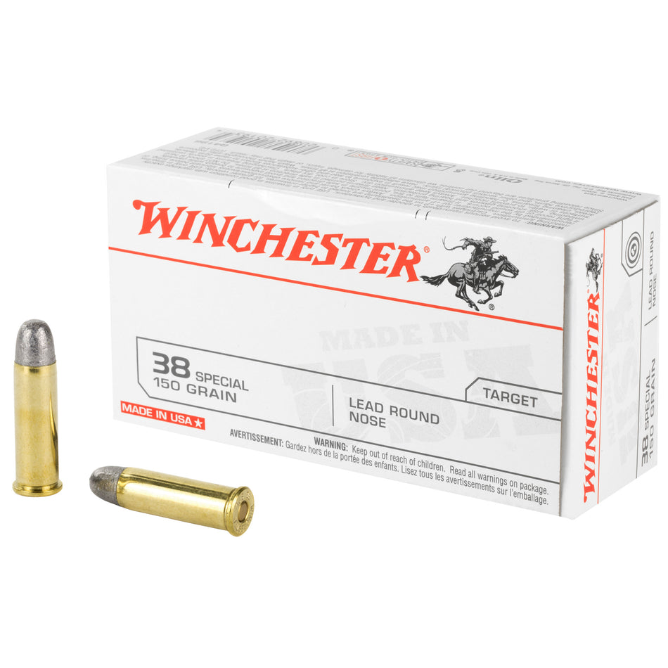 Winchester Q4196 USA Lead Round Nose 150 Grain .38 Special 845 fps