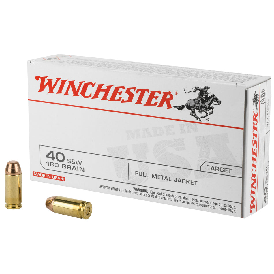 Winchester .40 S&W 180gr FMJ Ammo