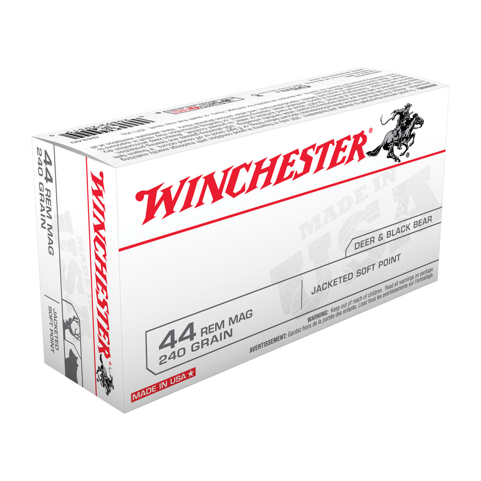 Winchester .44 Mag 240gr JSP Ammo