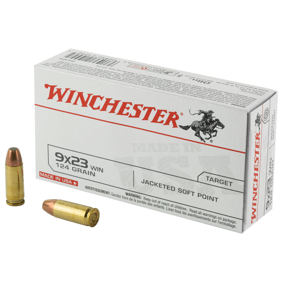 Winchester 9x23mm Winchester USA 124gr JSP Ammo