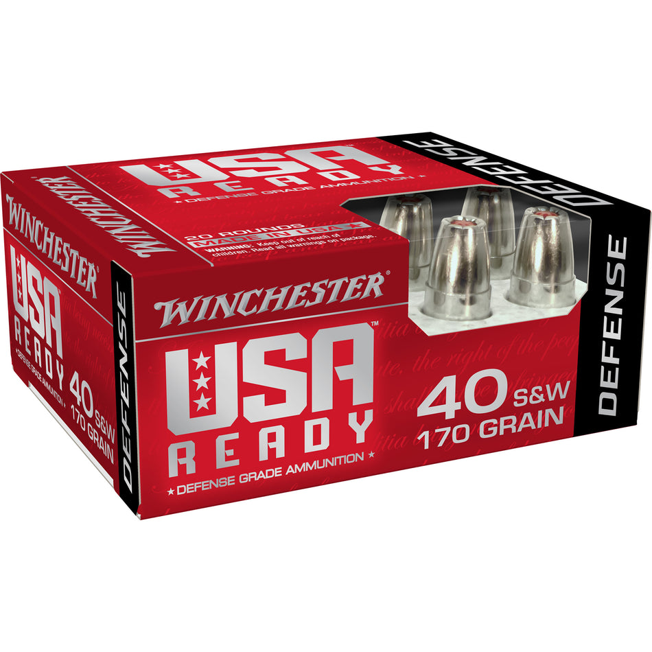 Winchester .40 S&W USA Ready 170gr HP Ammo