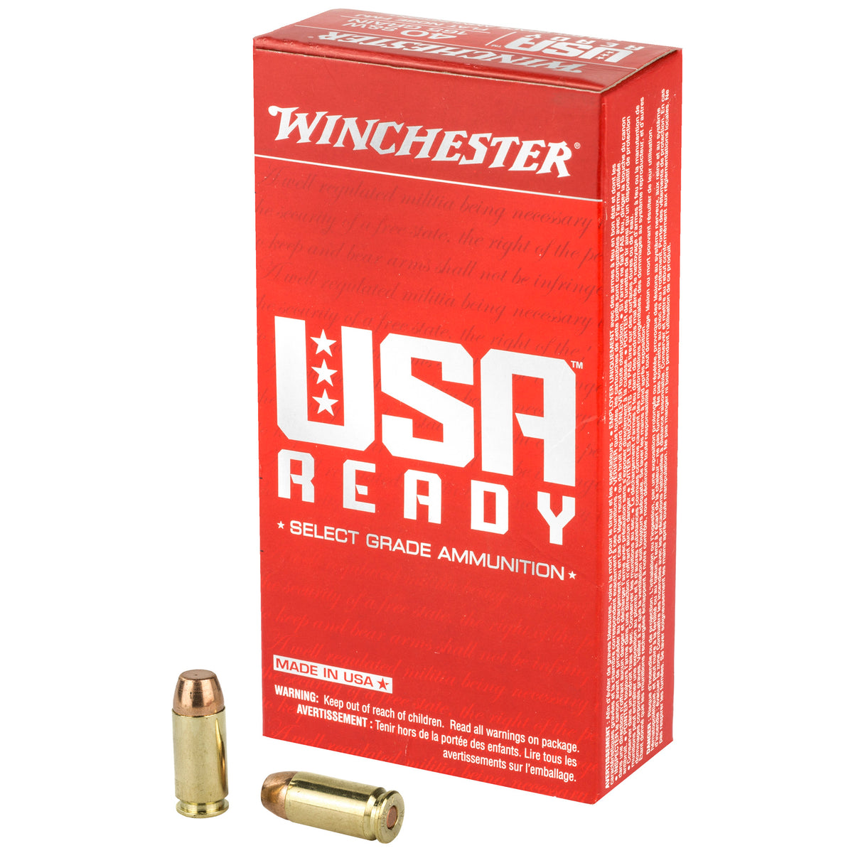 Winchester .40 S&W USA Ready 165gr FMJ FN Ammo