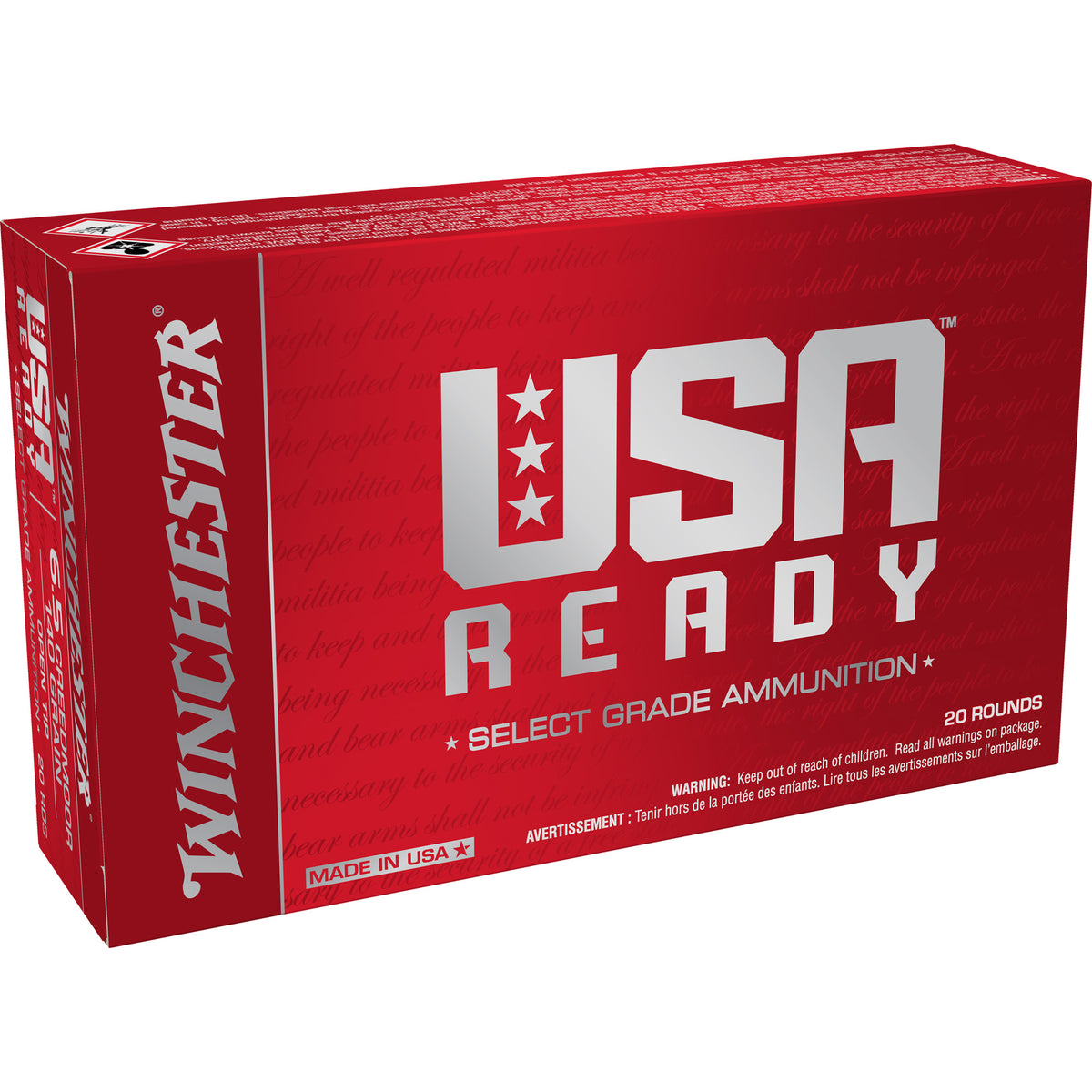 Winchester 6.5 Creedmoor USA Ready 140gr Open Tip Ammo