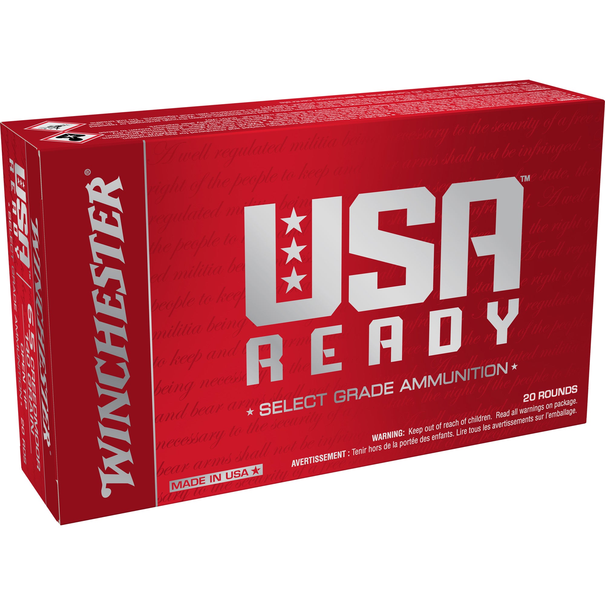 Winchester 6.5 Creedmoor USA Ready 140gr Open Tip Ammo