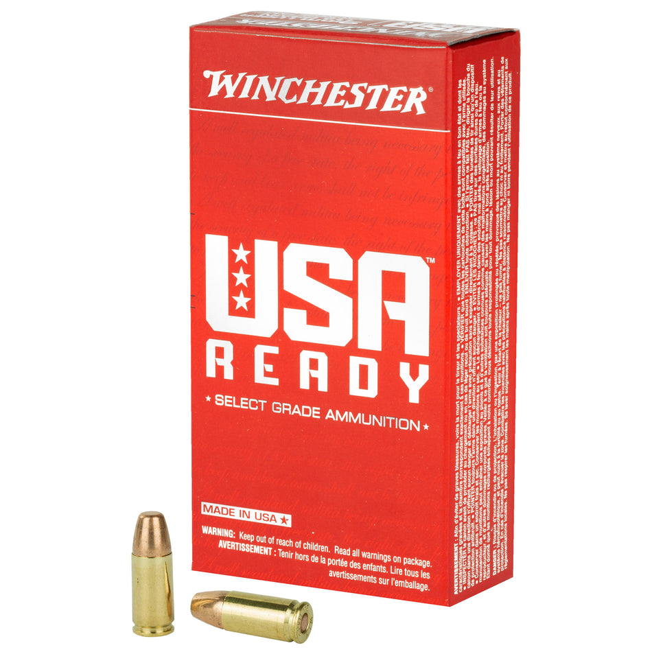 Winchester 9mm Luger USA Ready 115gr FMJ FN Ammo