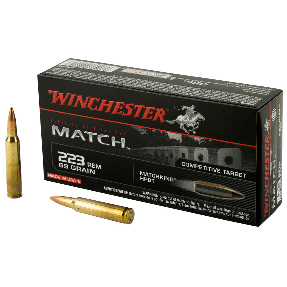 Winchester .223 Remington Sierra MatchKing 69gr BTHP Match Ammo