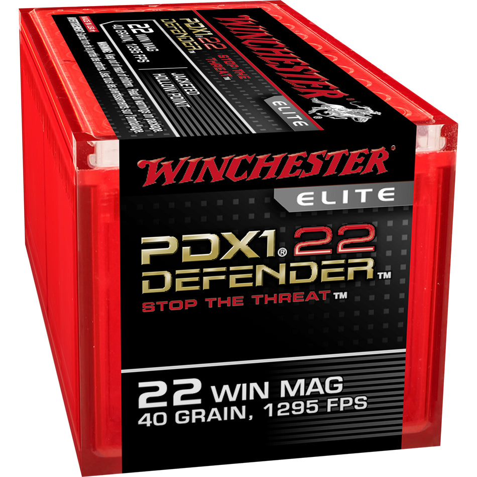 Winchester .22 Magnum / WMR PDX1 Defender 45gr JHP Ammo