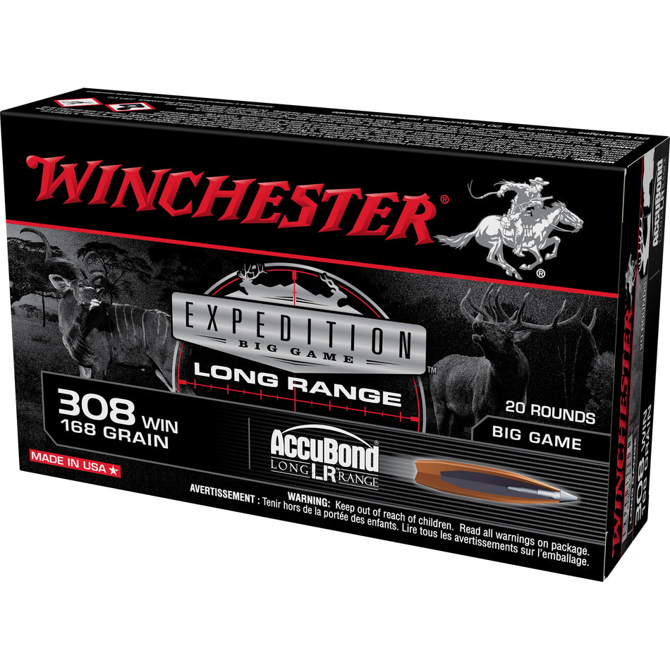 Winchester .308 Win Expedition Big Game 168gr AccuBond Long-Range Ammo