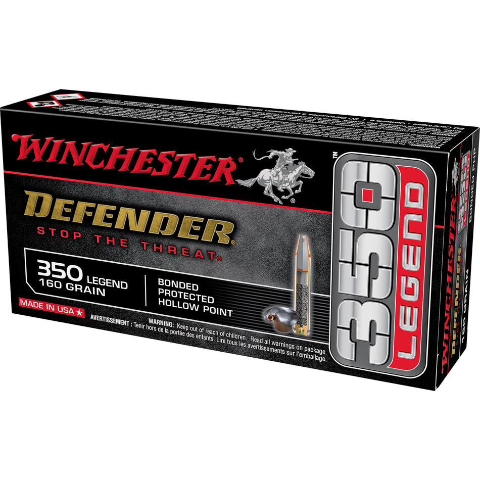 Winchester .350 Legend Defender 160gr Bonded Protected HP Ammo