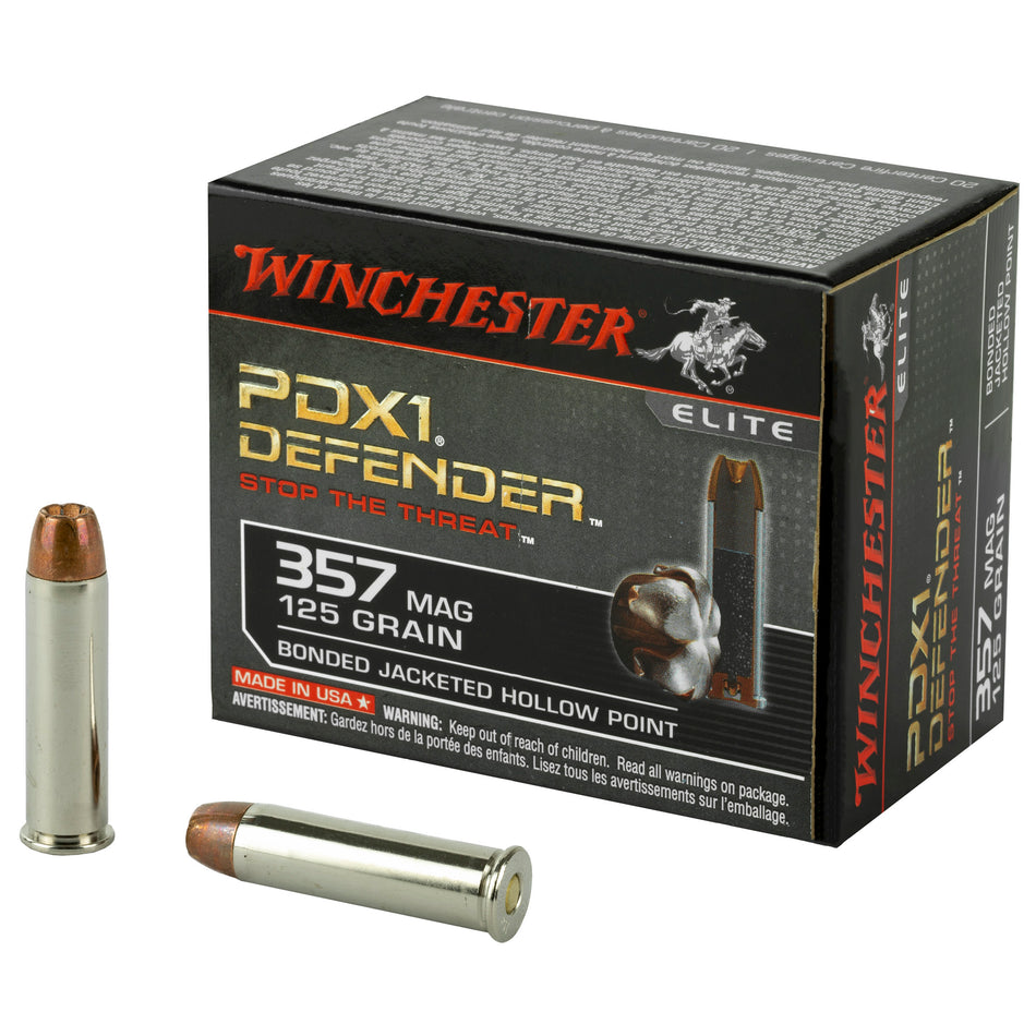 Winchester .357 Magnum PDX1 Defender Elite 125gr BHP Ammo