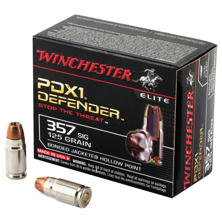 Winchester .357 Sig PDX1 Defender Elite 125gr BHP Ammo
