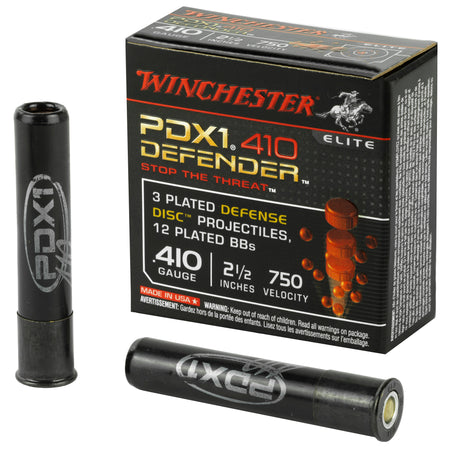 Winchester PDX1 Defender 3 Defense Discs/12 BB Pellets PDX1 Defender .410 Bore 2.5 in 1-1/4 oz Discs / BBs