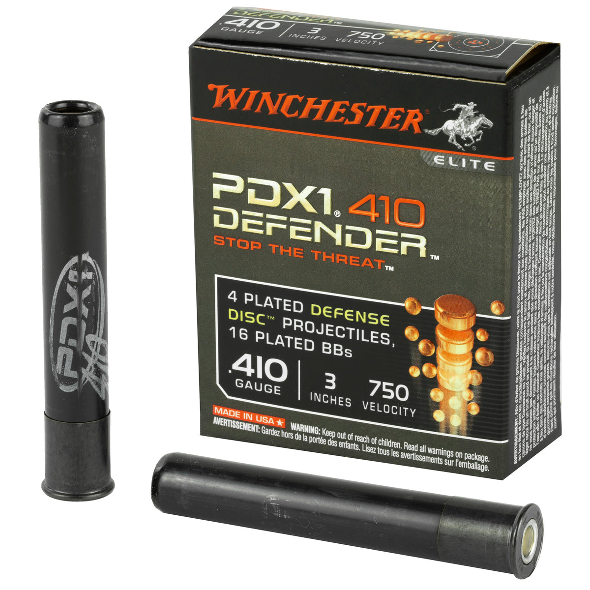 Winchester PDX1 Defender 4 Defense Discs/16 BB Pellets Combo .410 Bore 3 in 1/3 oz Discs / BBs