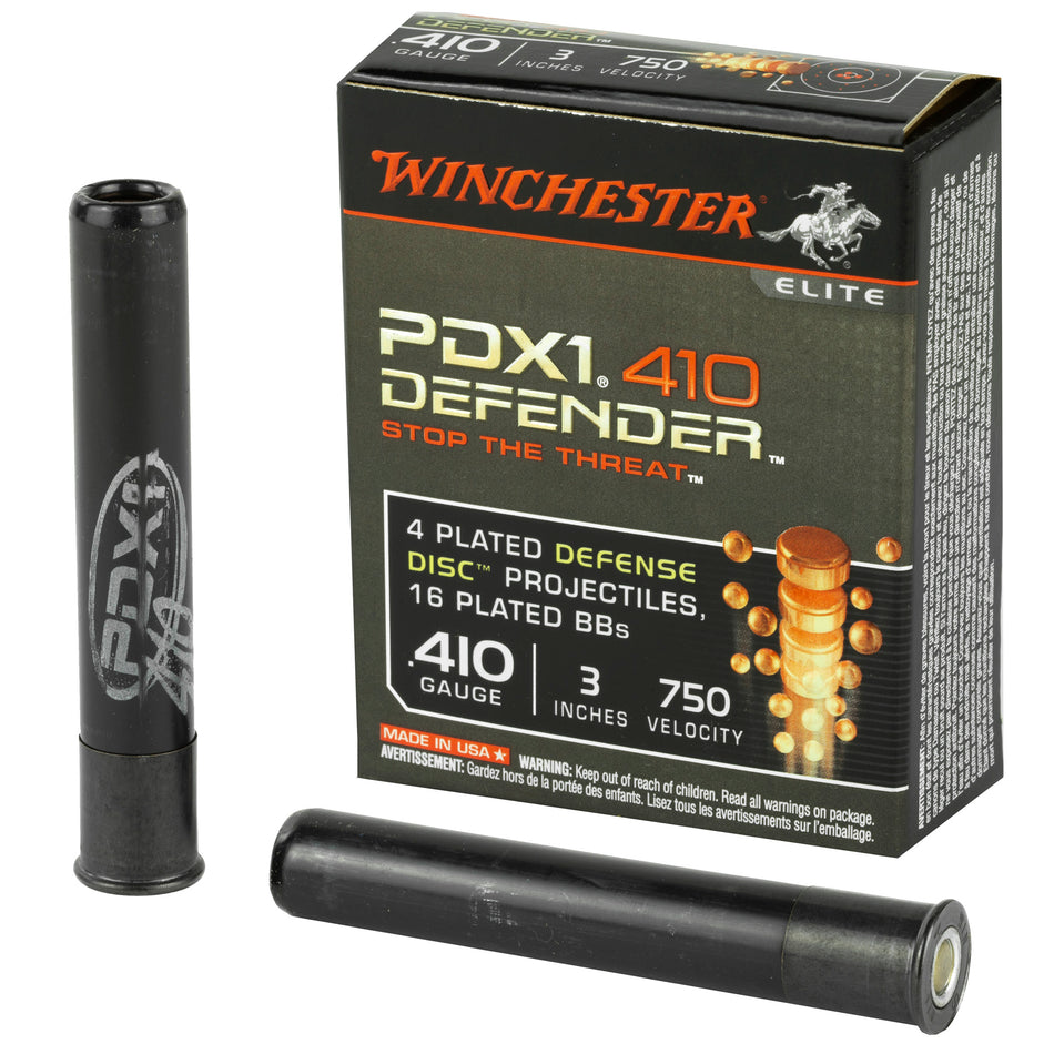 Winchester PDX1 Defender 4 Defense Discs/16 BB Pellets Combo .410 Bore 3 in 1/3 oz Discs / BBs