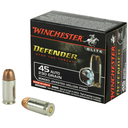 Winchester .45 ACP PDX1 Defender 230gr Bonded JHP Ammo