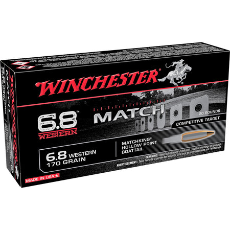 Winchester 6.8 Western Match 170gr BTHP Ammo