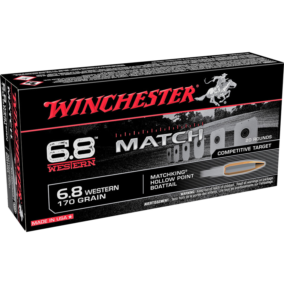 Winchester 6.8 Western Match 170gr BTHP Ammo