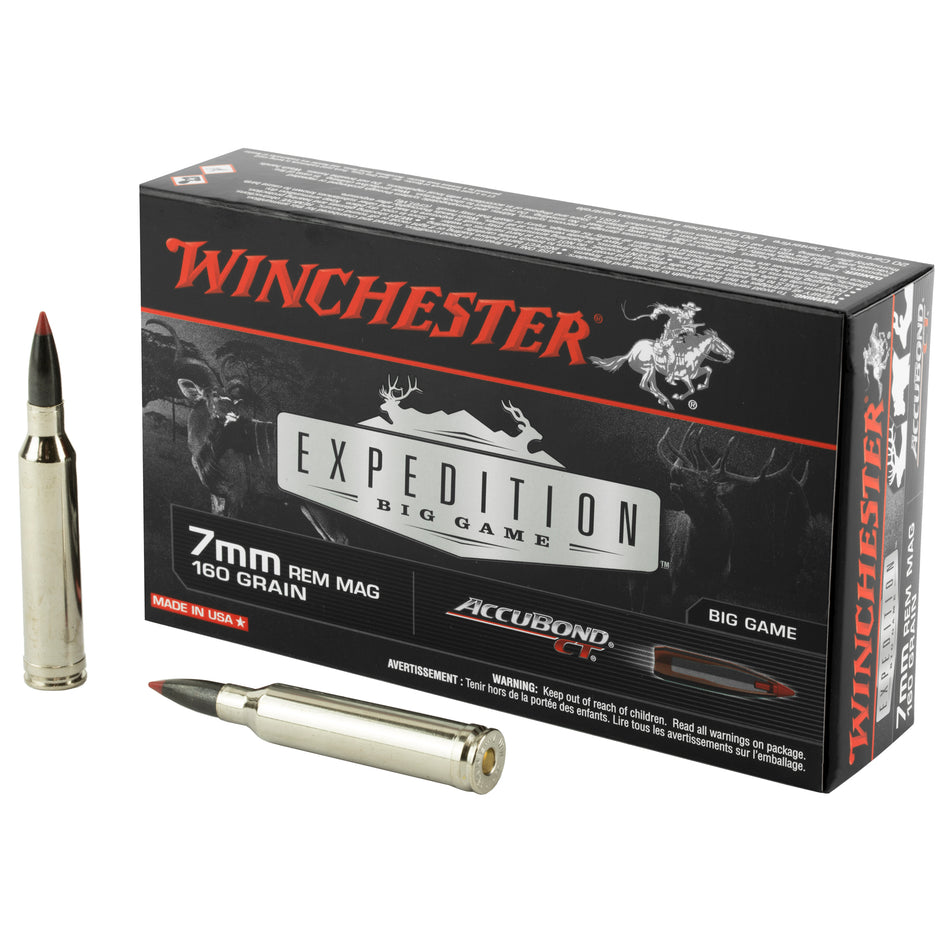 Winchester 7mm Remington Mag AccuBond CT 160gr PolyTip Ammo