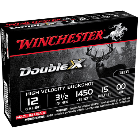 Winchester Double X High Velocity 15 Pellets 12 Gauge 3.5 in 1-7/8 oz 00 Buck