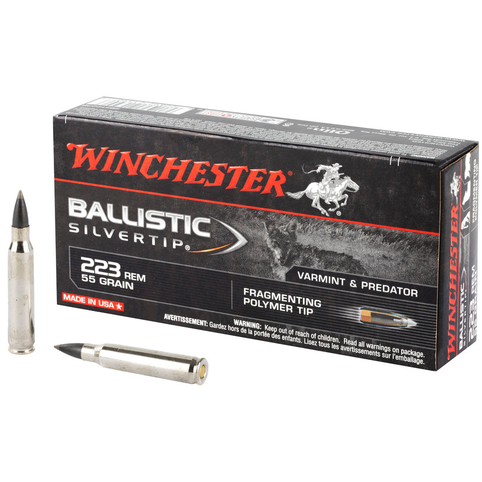 Winchester .223 Remington Ballistic Silvertip 55gr PolyTip Ammo