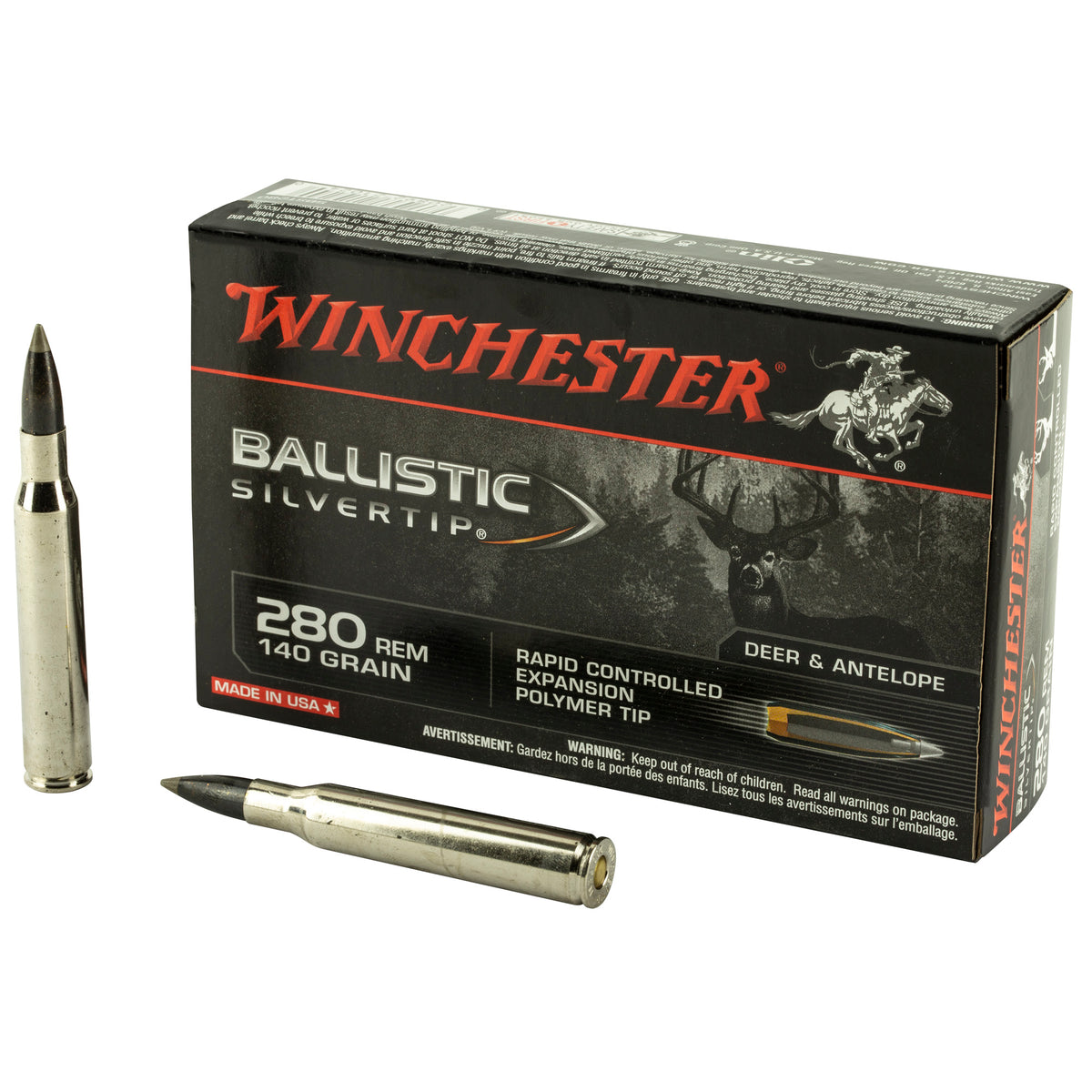 Winchester .280 Remington Ballistic Silvertip 140gr PolyTip Ammo