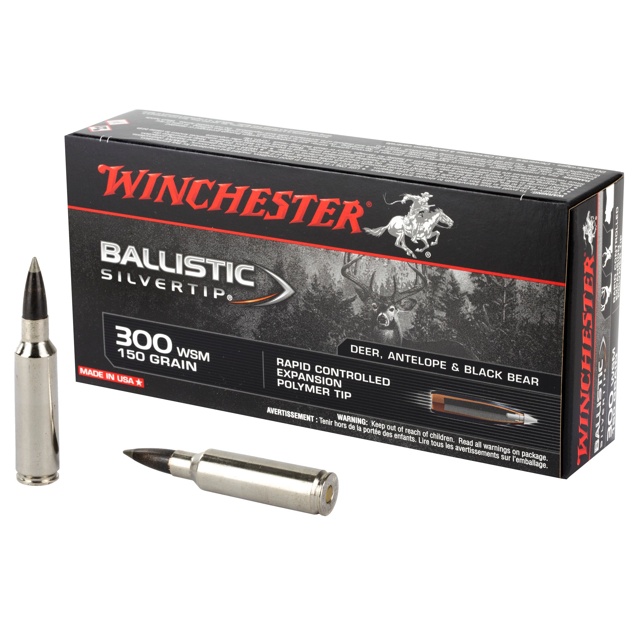 Winchester .300 WSM Ballistic Silvertip 150gr PolyTip Ammo