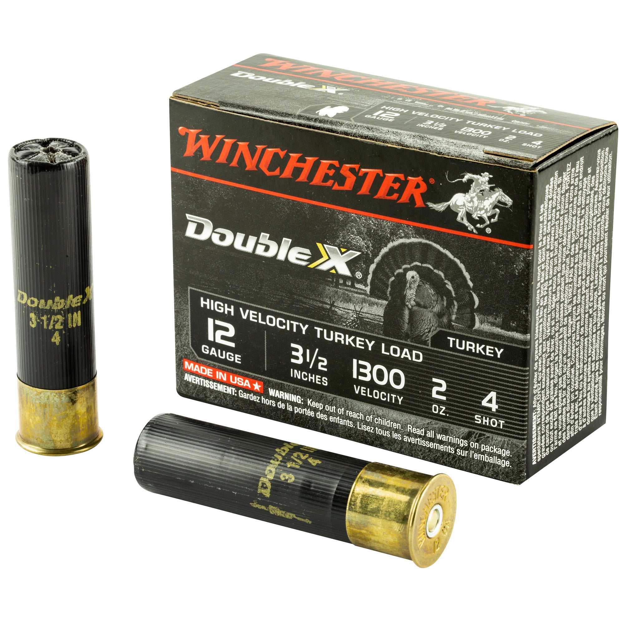 Winchester Double X High Velocity Turkey 12 Gauge 3 1/2" 2 oz #4 Shot