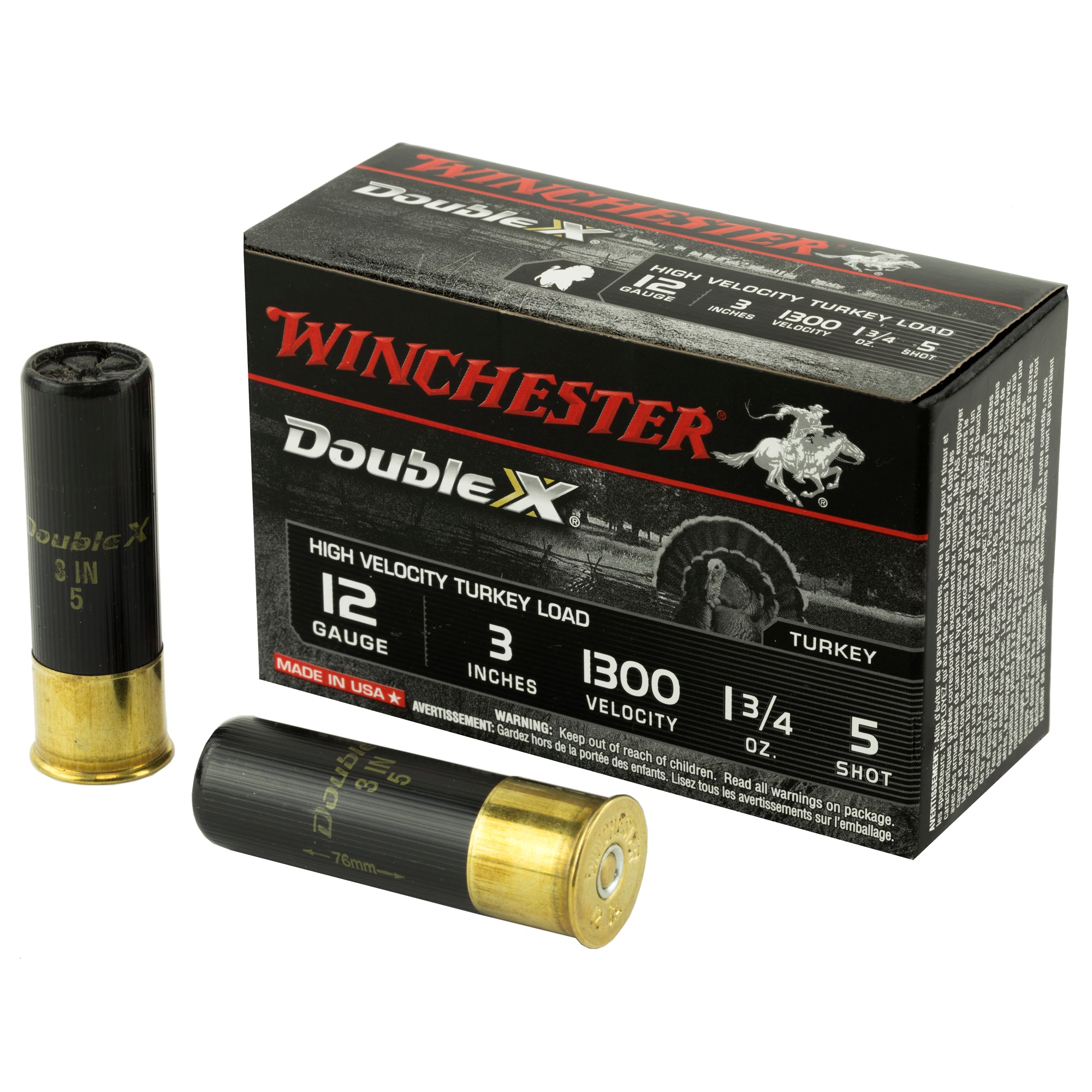 Winchester Double X High Velocity Turkey 12 Gauge 3" 1 3/4 oz #5 Shot