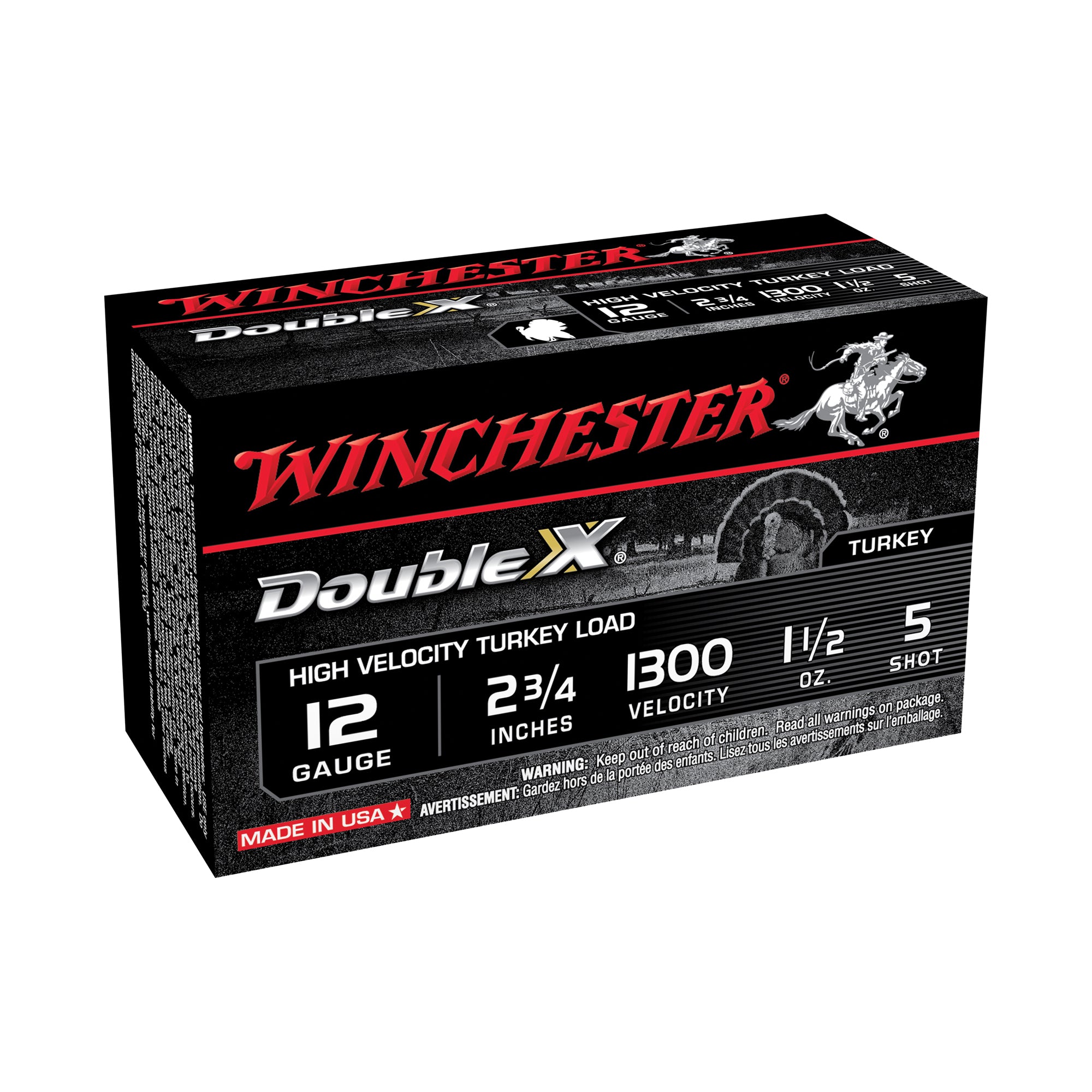 Winchester Double X High Velocity Turkey 12 Gauge 2.75 in 1-1/2 oz #5