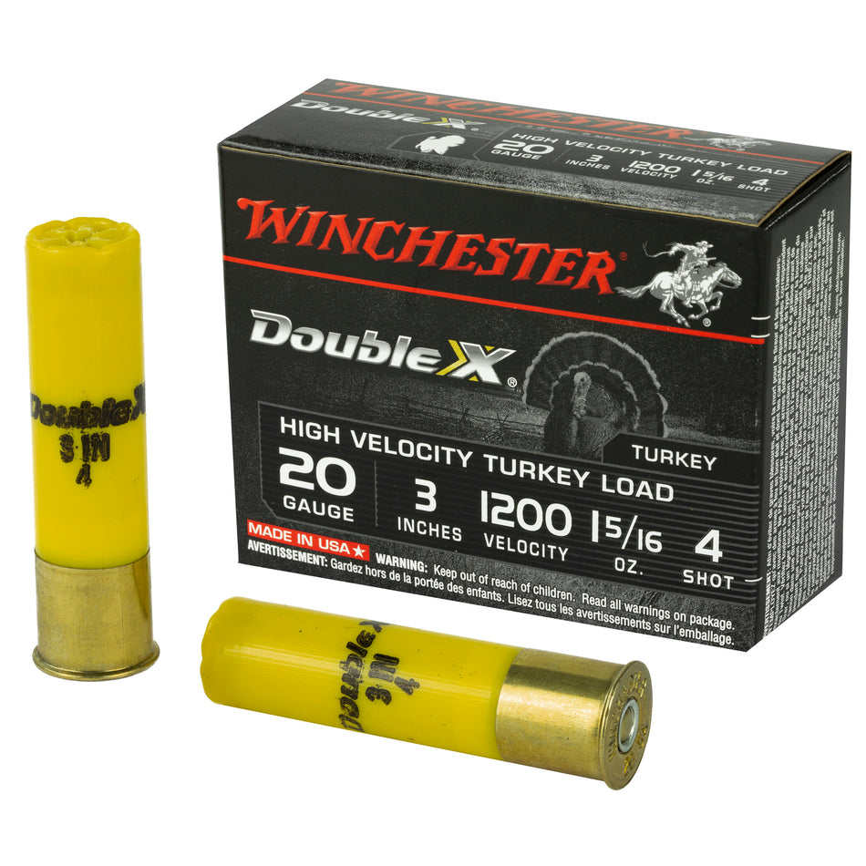 Winchester Double X High Velocity Turkey 20 Gauge 3" 1 5/16 oz #4 Shot