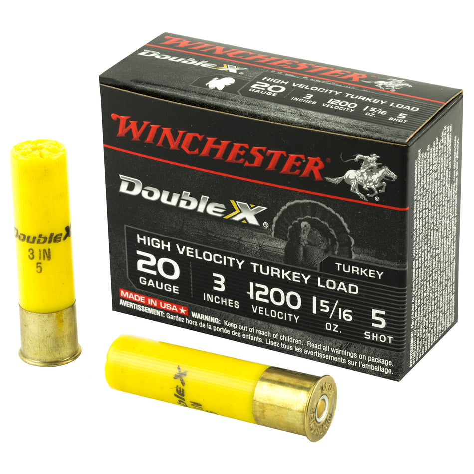 Winchester Double X High Velocity Turkey 20 Gauge 3" 1 5/16 oz #5 Shot