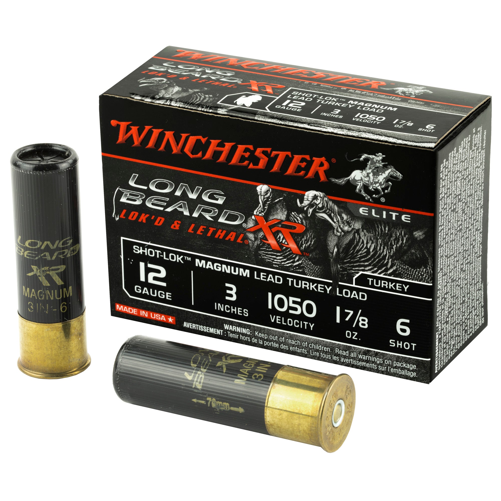 Winchester Long Beard XR Shot-Lok Magnum Turkey #6 12 Gauge 1-7/8 oz 3 in