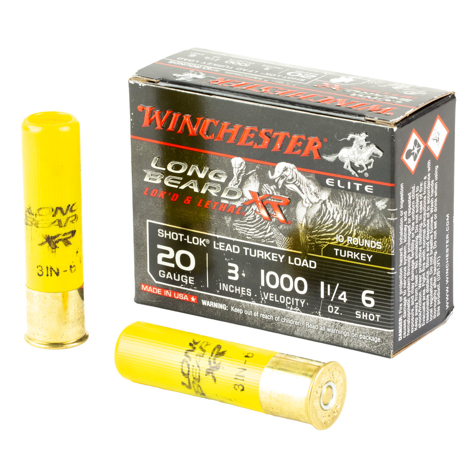 Winchester Long Beard XR Shot-Lok Turkey 20 Gauge 3 in 1-1/4 oz #6