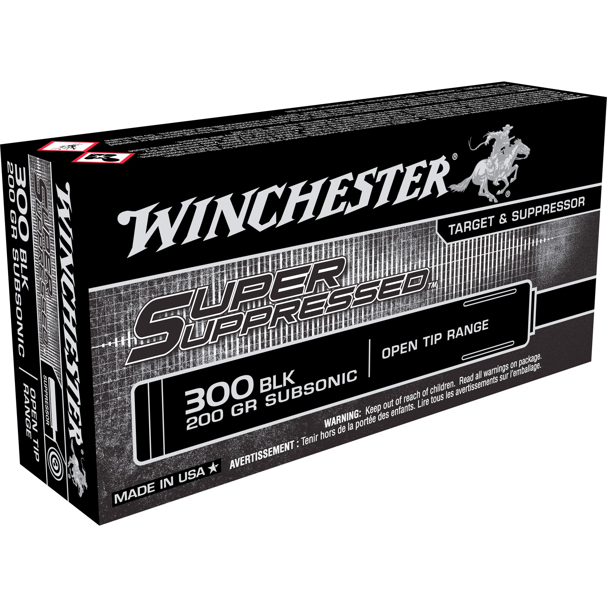 Winchester .300 AAC Blackout Super Suppressed 200gr OTM Ammo
