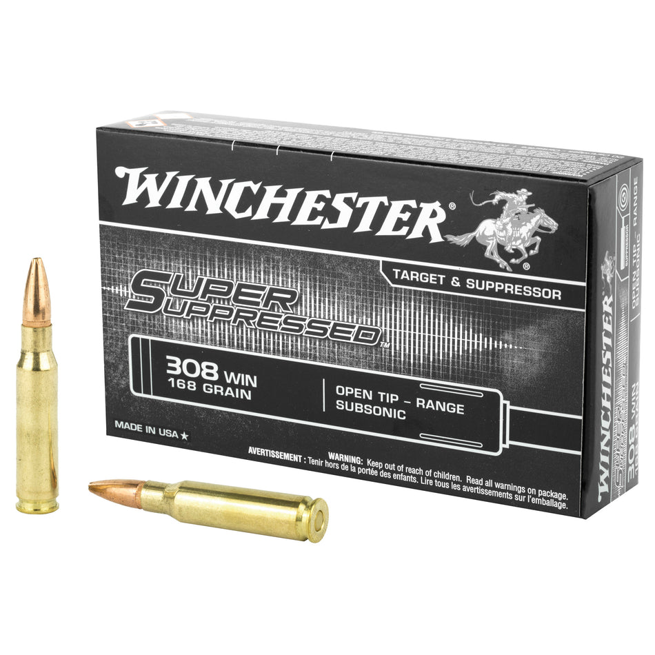 Winchester .308 Win / 7.62x51mm Super Suppressed 168gr OTM Ammo