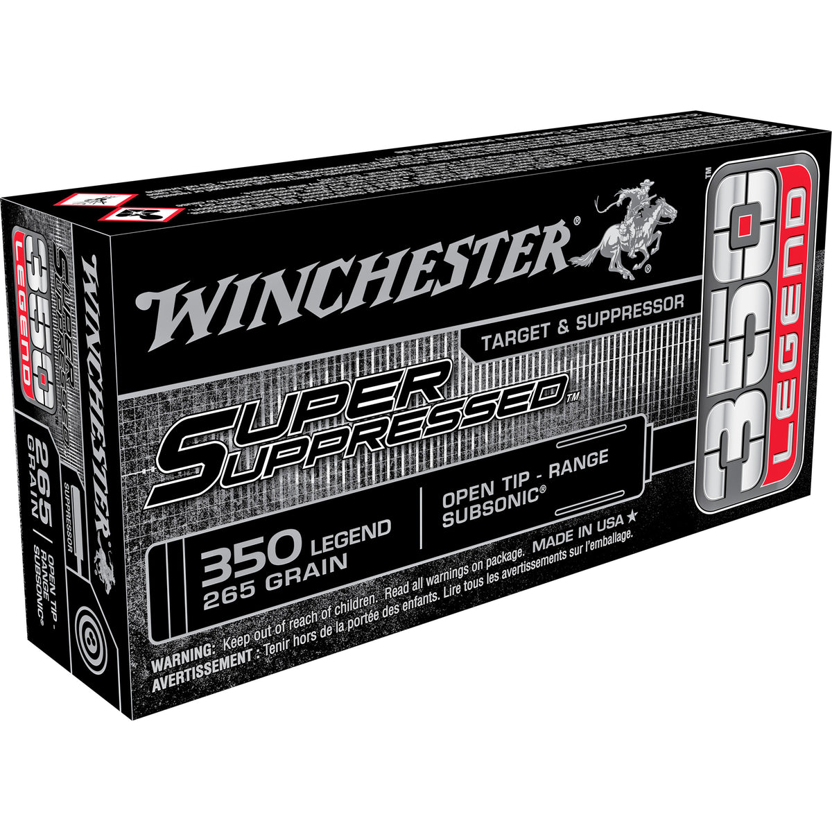 Winchester.350 Legend Super Suppressed 255gr Open Tip Range Ammo