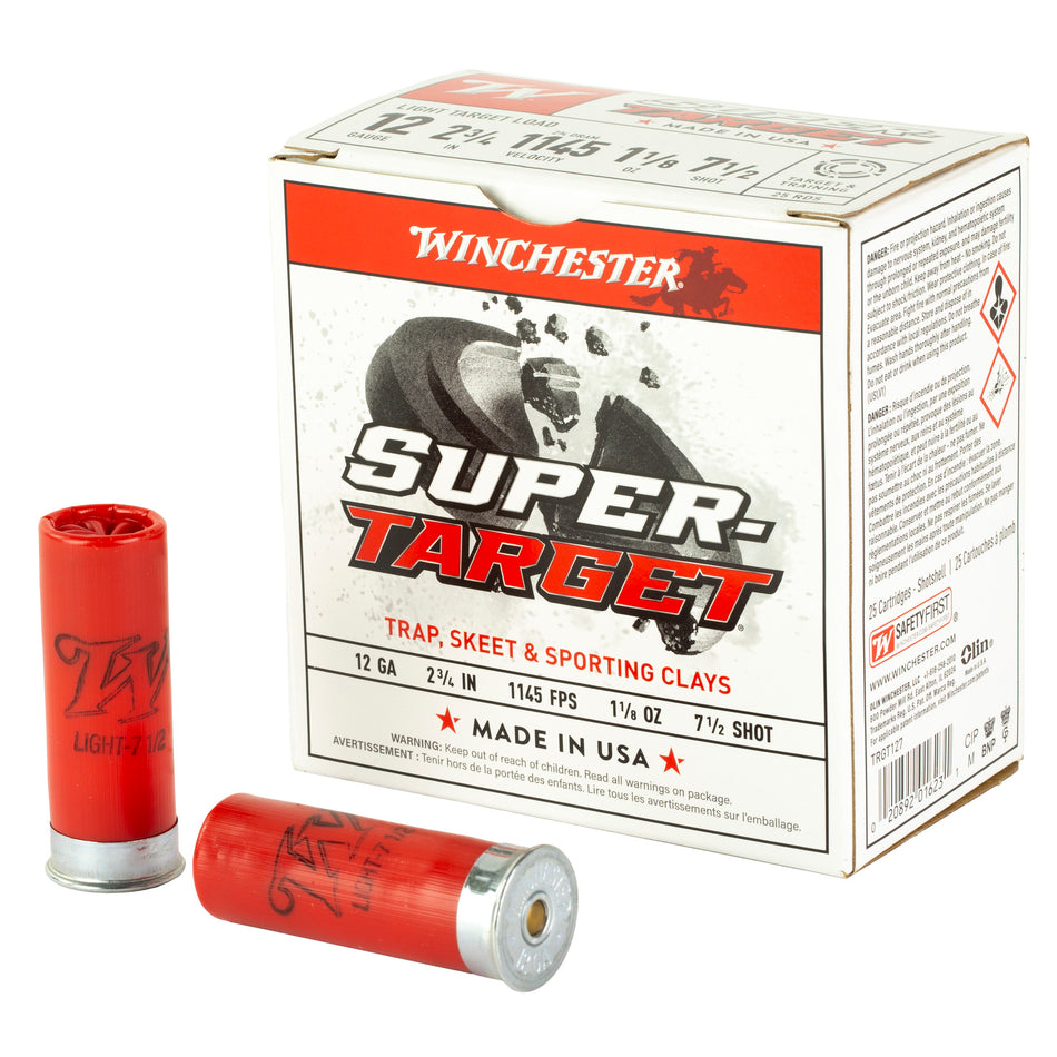 Winchester Super Target Light Load 12 Gauge 2.75'' 1 1/8 oz #7.5 Shot