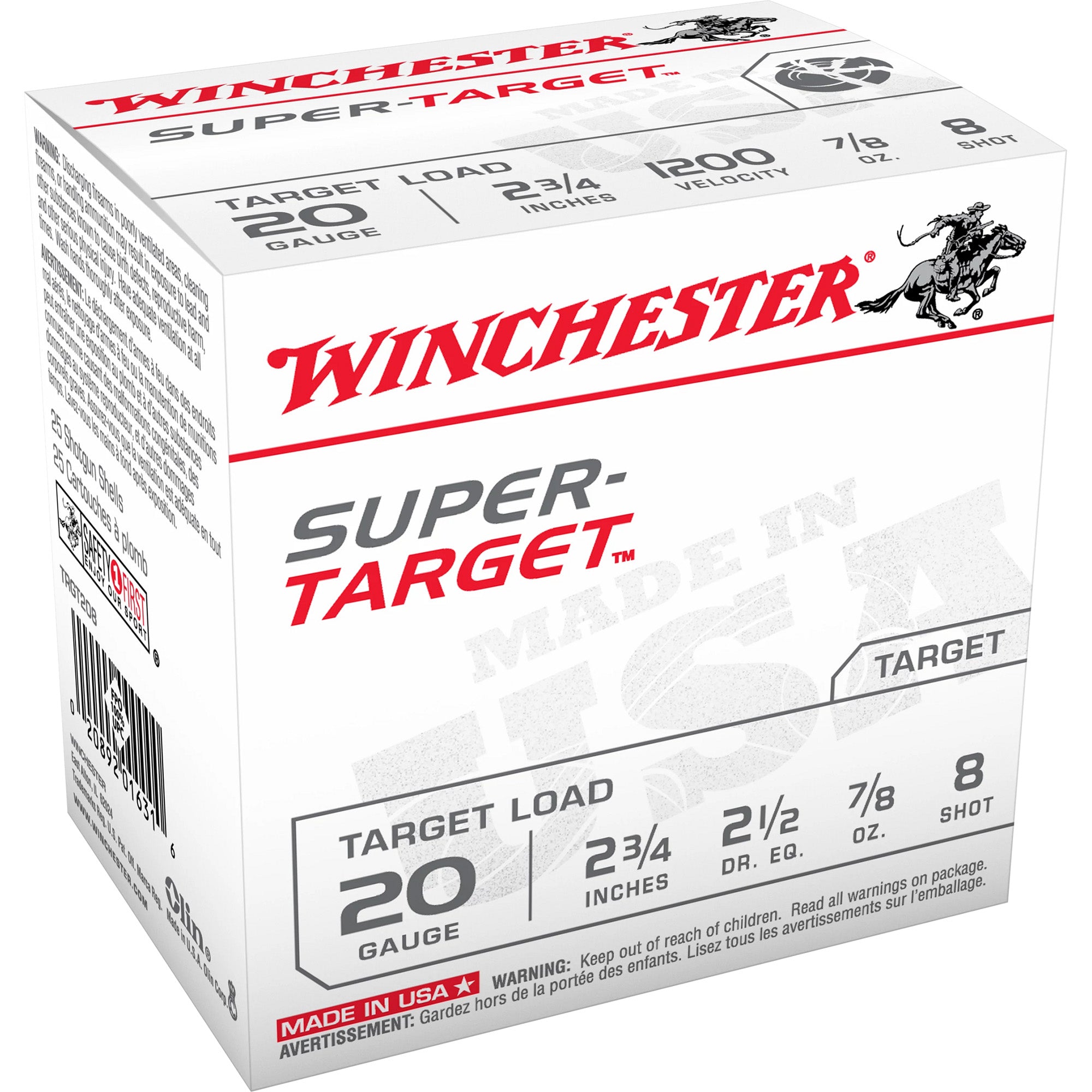 Winchester Super-Target 20 Gauge 2 3/4" 7/8 oz #8 Shot