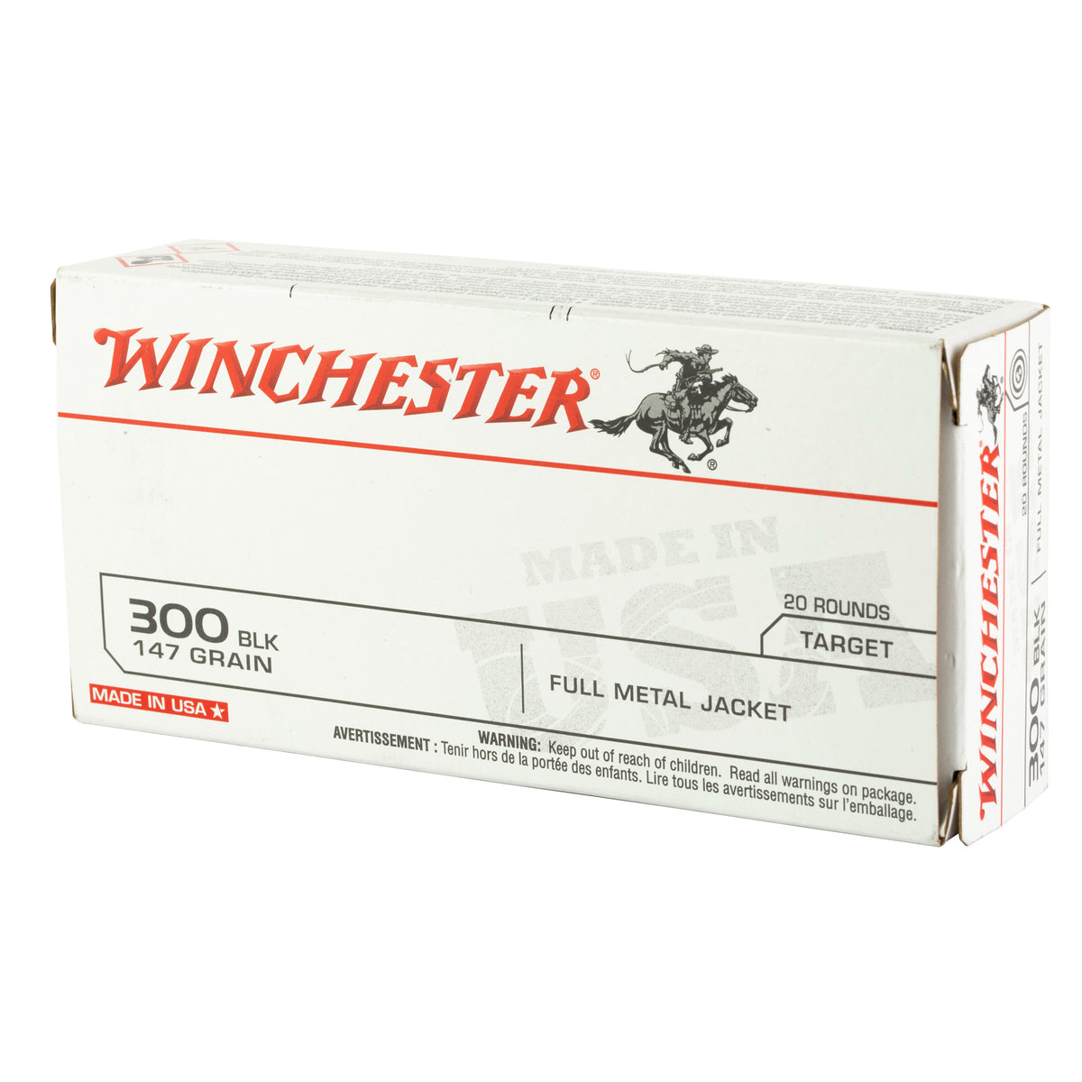 Winchester .300 AAC Blackout 147gr FMJ Ammo