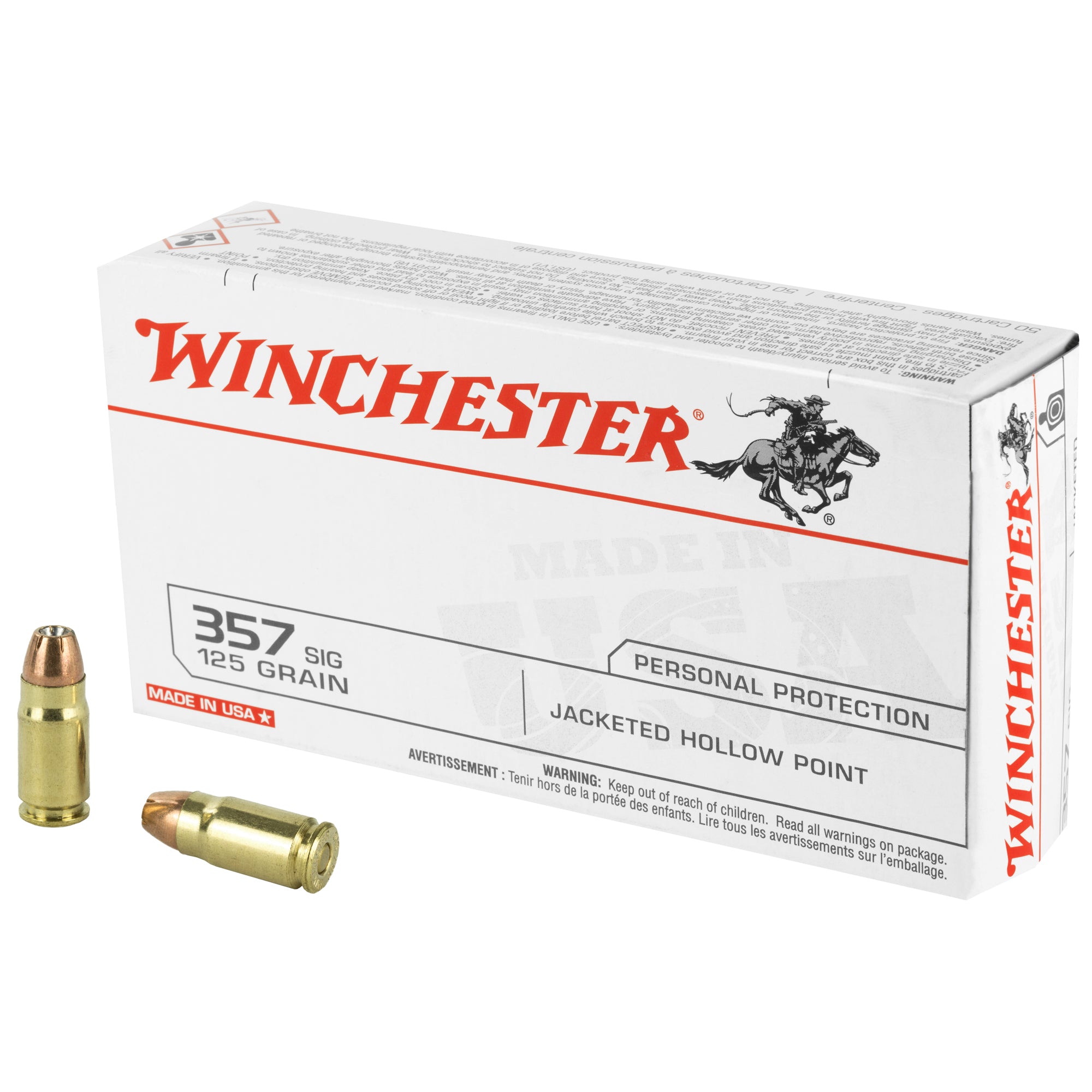 Winchester .357 Sig USA 125gr JHP Ammo