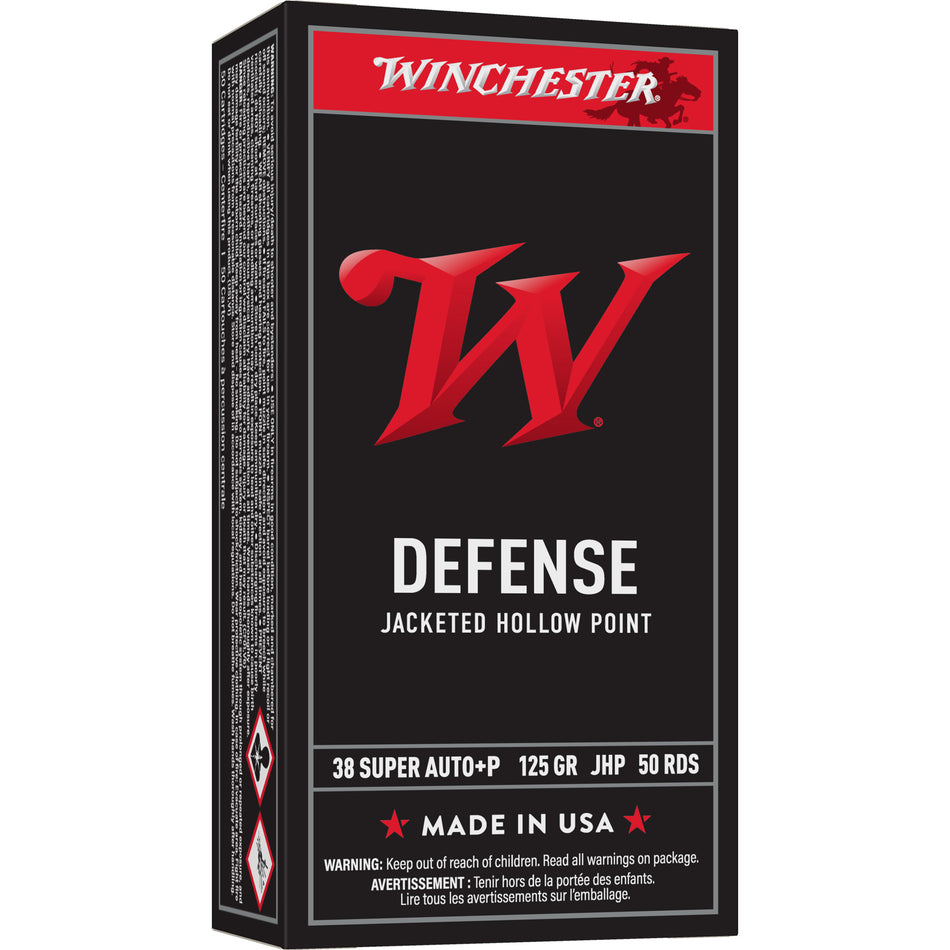 Winchester .38 Special USA WHITE BOX 125gr JHP Ammo