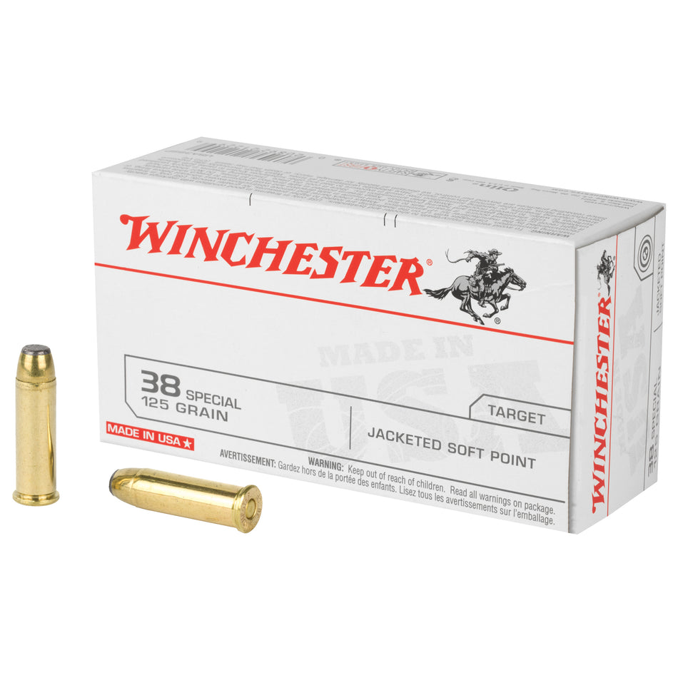 Winchester .38 Special USA 125gr JSP Ammo