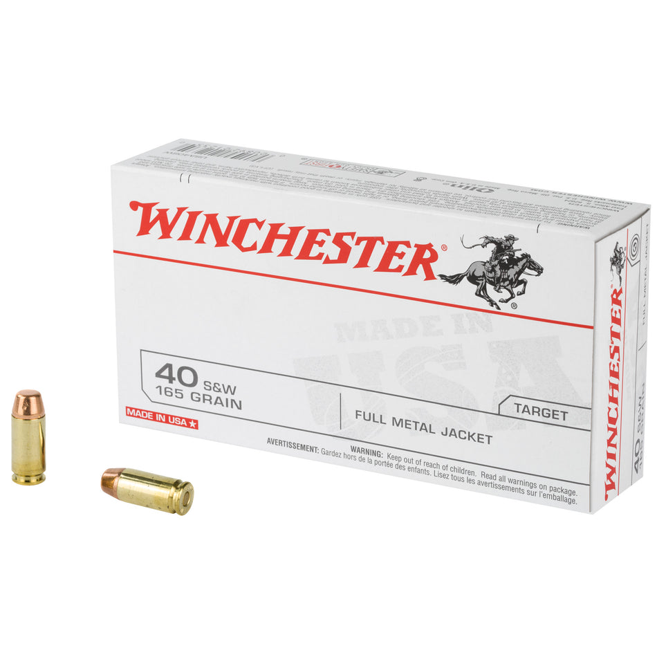 Winchester .40 S&W 165gr FMJ Ammo
