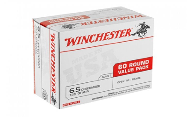 Winchester 6.5 Creedmoor 125gr Open Tip Range Ammo - 60 Rounds
