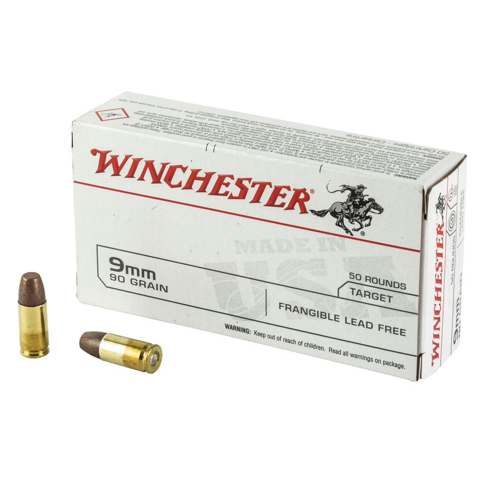 Winchester 9mm Luger USA 90gr Lead Free Frangible Ammo